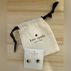 Authentic Kate Spade Black and Gold Penguin Earrings